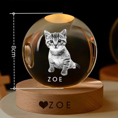 Esfera Vínculo Infinito en Cristal 3D con Grabado Láser